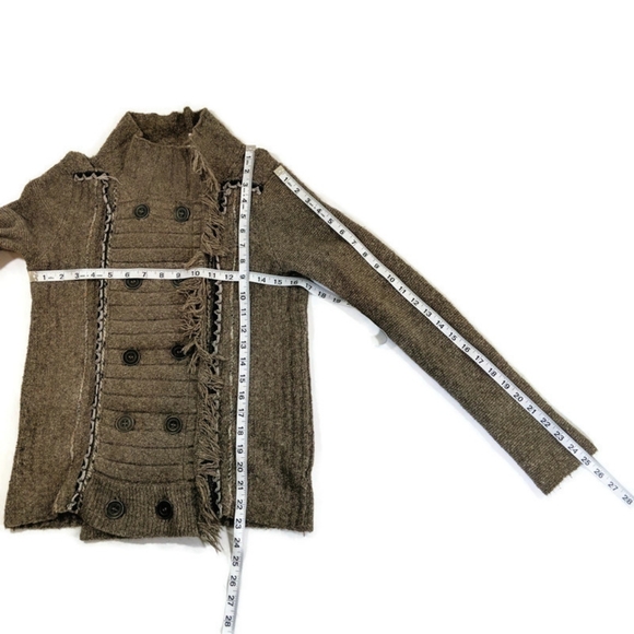 Free People Double Breasted Fringe Cardigan Sz XS - Picture 10 of 10
